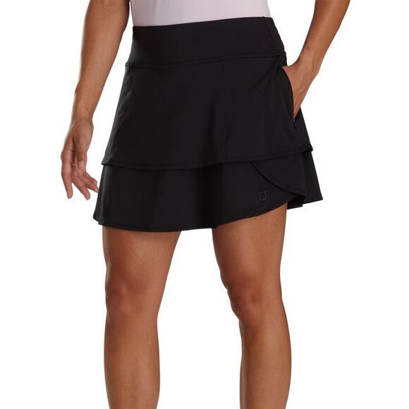 Footjoy performance Layered Golf Skort Pockets Black Small - Picture 1 of 10